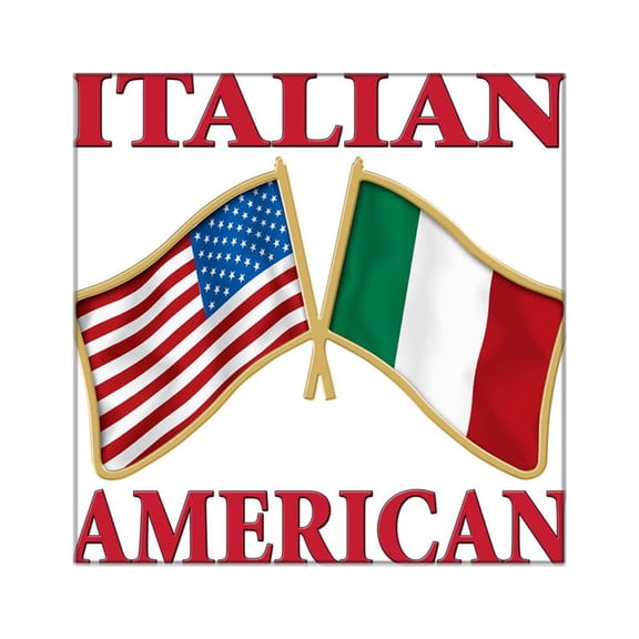 CafePress - Italian American(Blk) Square Sticker 3 X 3 - Square Sticker 3" x 3"