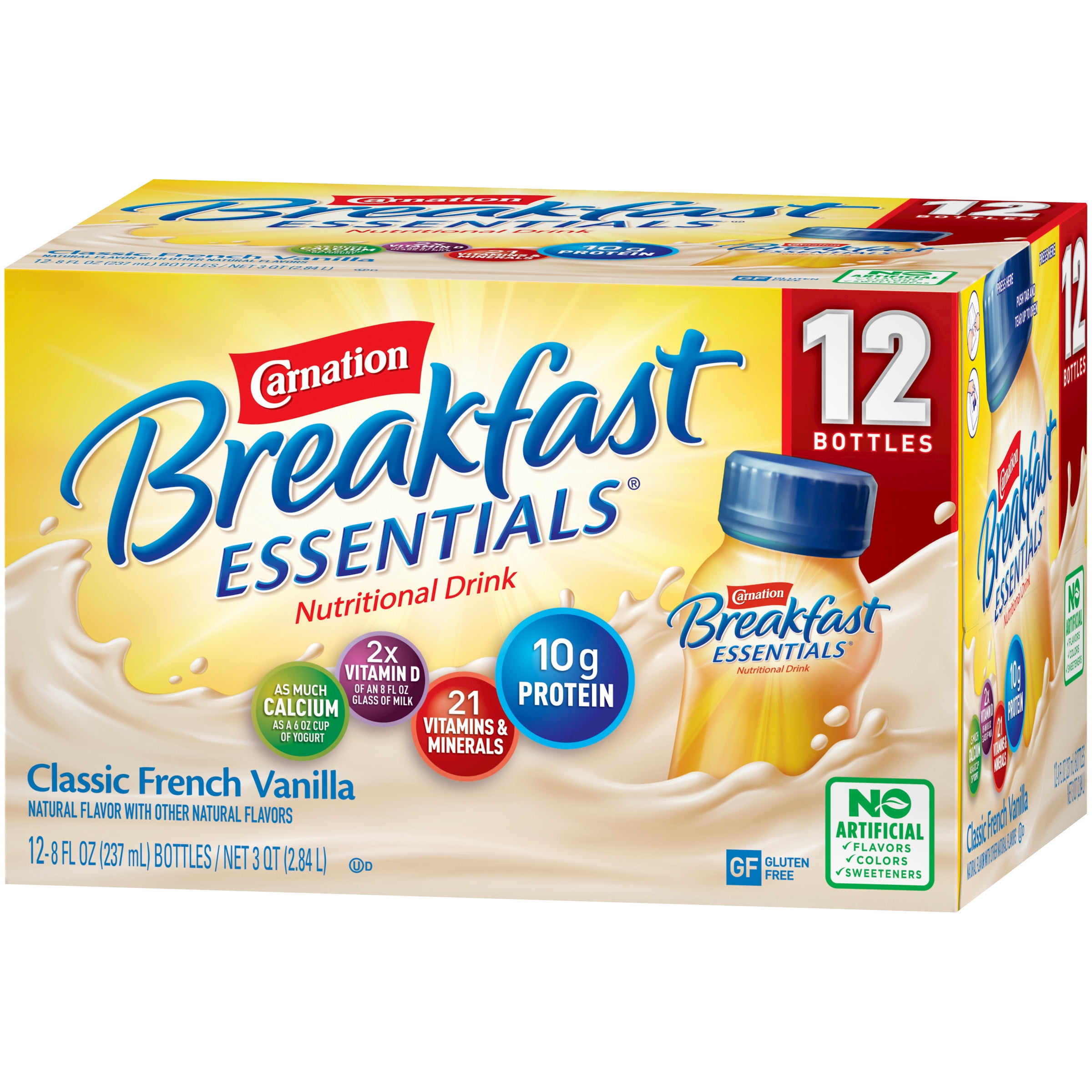 CARNATION BREAKFAST ESSENTIALS Classic French Vanilla 12-8 fl. oz. Bottles