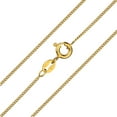 thumbnail image 2 of Ariana Lucci 14K Gold Filled Thin Italian Curb Chain Necklace, Non Tarnish 1mm Cuban Link Chain, Great for Pendants and Charms, Genuine 1/20 14K Gold Filled Made in Italy, 20", 2 of 7