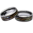 thumbnail image 4 of Men's Women's Tungsten Ring Abalone Koa Wood Wedding Band 8mm (10), 4 of 6