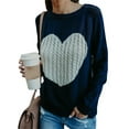 thumbnail image 1 of Qiylii Valentine's Day Sweater Knitted Tops for Women, Autumn Leisure Round Collar Pullover Sweater,Valentine's Gift for Her, 1 of 8