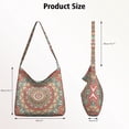 thumbnail image 4 of Boho Chic Paisley Mandala Tote Spacious Multi-Pocket Versatile Shopper Bag, 4 of 4