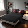 thumbnail image 5 of Manfei Soccer Sports Twin Bedding, Neon Lightning Bedding Comforter Set, Teal Crack Glow, Black Reversible 7 Pieces, 5 of 6