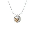 thumbnail image 2 of Delight Jewelry Brown Giraffe Print Heart with Nurse Hat Hero Ring Charm Necklace, 18", 2 of 4