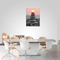 thumbnail image 4 of Zen Wall Art Stone Sunrise Pictures Wall Decor Zen Decor Canvas Print Yoga Spa Meditation Painting Calming Home Decorations Artwork For Spiritual Room Office Living Room Bedroom Bathroom 12"x16", 4 of 6