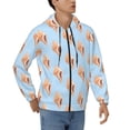 thumbnail image 4 of Zip Up Hoodies for Men - Conch Print Light Blue Long Sleeve Comfrt Men'S Fashion Hoodies & Sweatshirts, Jackets for Men Hoodies Pullover Clothing Clothes with Pouch, 4 of 5