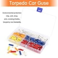 thumbnail image 4 of Fusible Torpedo, 200 piezas Torpedo de coche para motocicleta clásica, Torpedo con caja de almacenamiento y fusibles Continental (5A/8A/10A/16A/25A), Multicolor, 4 of 5