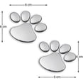 thumbnail image 2 of 4/12pcs 3d Chrome Dog Paw Footprint Car Sticker, Auto Emblem Decal Decoration, 2 of 5