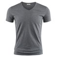 thumbnail image 3 of Camiseta deportiva para hombre, cuello en V, diseño de moda, corte entallado, lisa, camisetas para hombre, camisetas de manga corta para hombre, 3 of 3