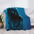 thumbnail image 3 of Naloa Open-Mouthed Shark Flannel Blankets - Thick and Warm Blanket for Winter, Soft Fuzzy Plush King Blanket for All Seasons60"x50", 3 of 6
