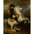 thumbnail image 2 of Piotr Michałowski 15x18 Gold Ornate Wood Frame and Double Matted Museum Art Print Titled - Napoleon on Horseback, 2 of 4