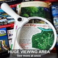 thumbnail image 4 of Magnifying Glass,Magnifier 5.5 Inch Extra Large Magnifying Glass with Light,LED Illuminated 2X 4X 10X Magnifier LensLightweight Hand Held Magnifiers Lens for Reading, 4 of 7