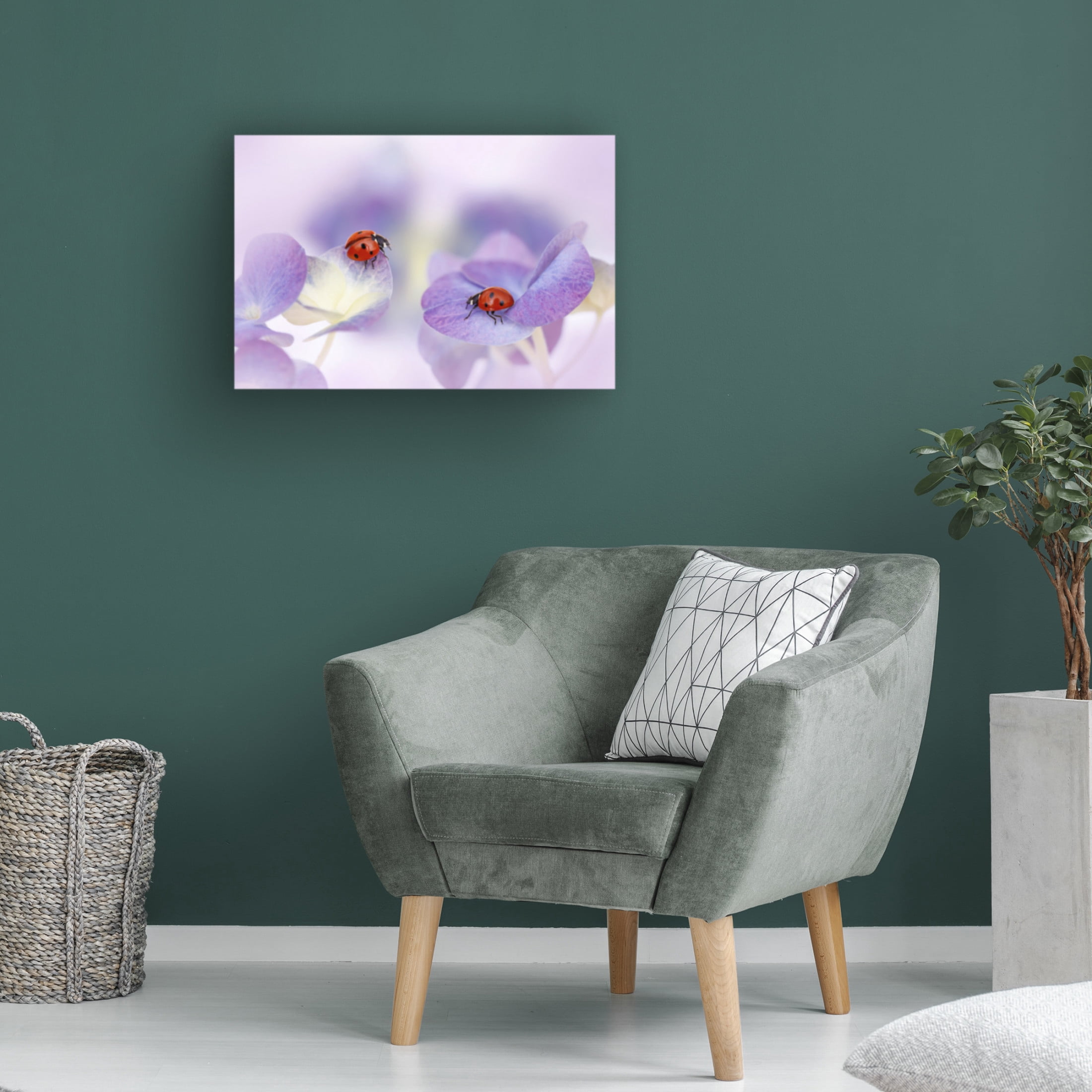 Canvas Wall Art - Ellen Van Deelen 'Red And Purple' Wall Art for Living Room, Bedroom, or Office D?cor by Trademark Fine Art - 19 x 12 Inches