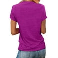 thumbnail image 3 of 3 Cats Print Cute Short Sleeve T-Shirt For Women, 3 of 5