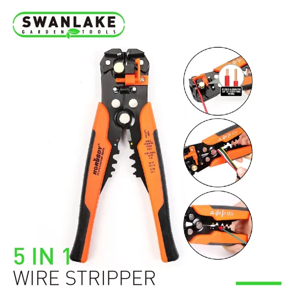 Self-Adjusting Insulation Wire Stripper Cutter Crimper Terminal Tool Pliers 8"