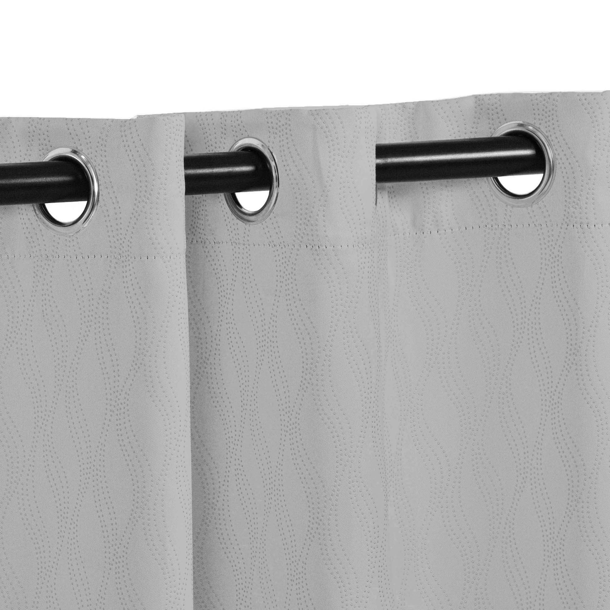 Superior Zuri Blackout Curtains, Rod Pocket, Set of 2, 26" X 63", Platinum