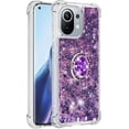 thumbnail image 3 of for Xiaomi Mi 11 5G Case, Creativity Clear Quicksand Glitter Flowing Liquid Floating Soft TPU Case w/Stand Bling Diamond Sparkle Phone Cover for Xiaomi Mi 11 5G  Purple, 3 of 14