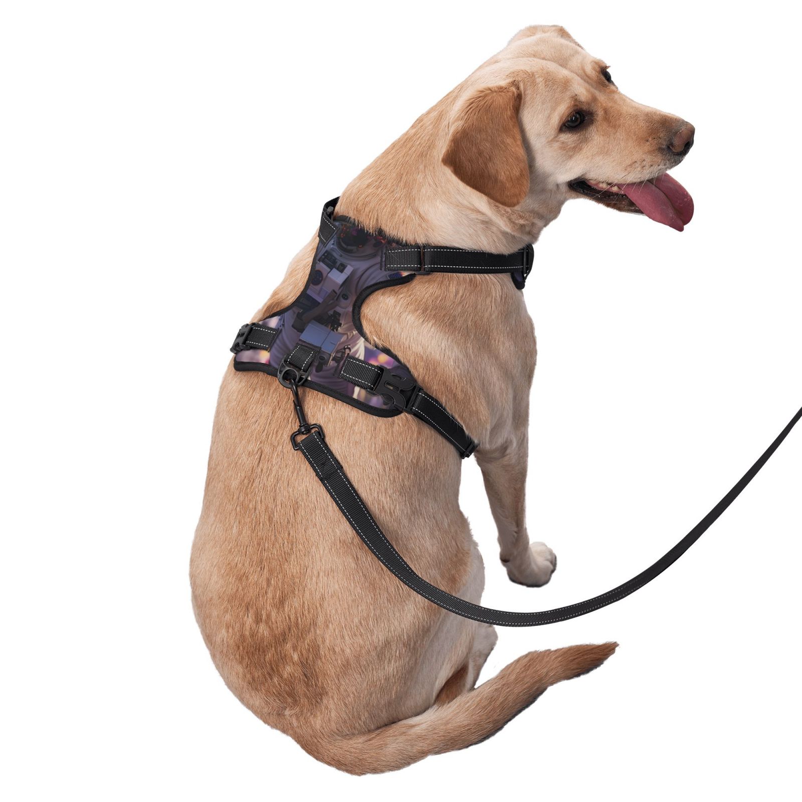 Vsdgher Astronaut In Cosmic Garden Dog Harness, No-Pull Pet Harness, Dog Vest, Pet Vest for Small to Large Dogs-Medium