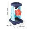 thumbnail image 2 of Kids Beach Sand Toys Set Sand Water Wheel Beach Beach Shovel Sandbox Toys For Toddlers Kids Outdoor Toys Snow Toys 5 Pcs Blue Big Water Slides Beach Floats for A Group Pong Table with Cup Holes, 2 of 3