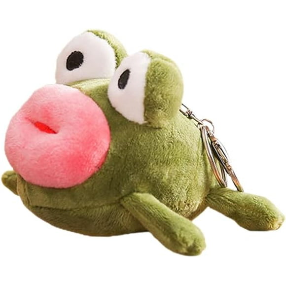 Frog Keychain Key Rings Keychains for Women Plush Frog Pendant Keyring Key Chain Cute Key Chain Rings Plush Pendant Plush Animal Keychain Plush Key