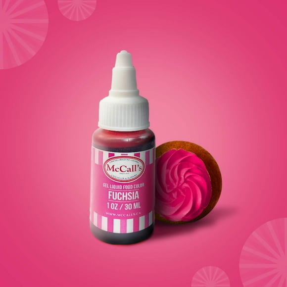 GEL LIQUID FOOD COLOR FUCHSIA 30ml, 1oz