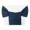 thumbnail image 1 of 1 Pc, Faux Burlap Chair Sash - Navy Blue For Wedding & Event Decor, 1 of 1