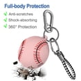 thumbnail image 2 of Apple AirPods Skin, Airpods Charging Case Skin for Airpods 1 & AirPods 2,Takfox Shockproof Anti-Scratch 360° Protective Portable PVC Cover for Airpods 2 / 1 [Baseball] Accessories w/ Keychain, Pink, 2 of 7