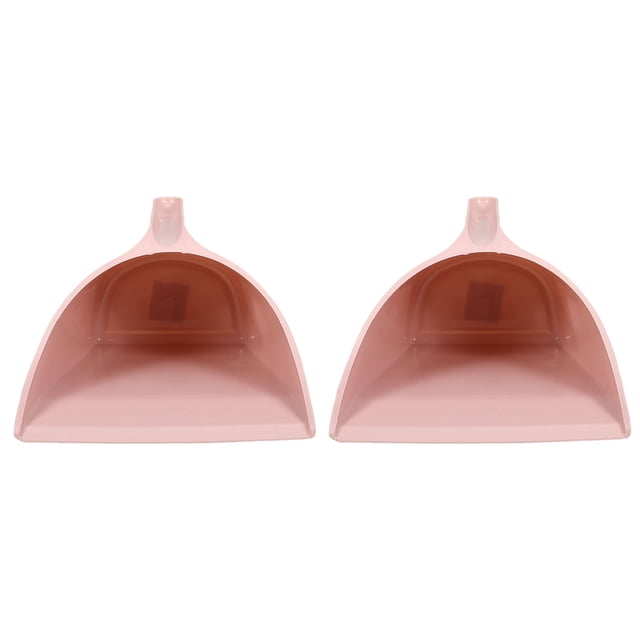 HEALEEP 2pcs Ergonomic Hand Dust Pan for Office Dust Pan Pink Plastic Cleaning Tools Outdoor