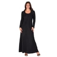 thumbnail image 5 of Womens Scoop Neck Shimmery Maxi Dress, 5 of 9