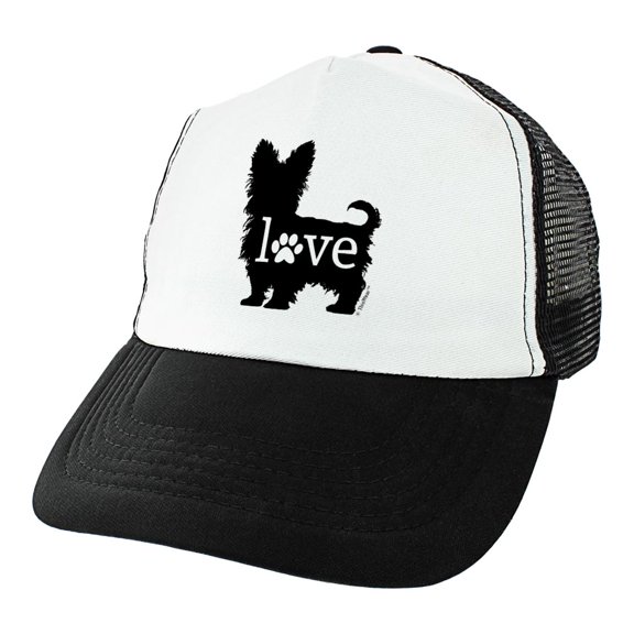 ThisWear Yorkie Dog Gifts Yorkshire Terrier Trucker Hat Terrier Love Paw Print Dog Breed Hat Trucker Hat