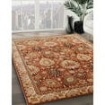 thumbnail image 3 of Ahgly Company Machine Washable Indoor Rectangle Industrial Modern Mahogany Brown Area Rugs, 5' x 8', 3 of 7