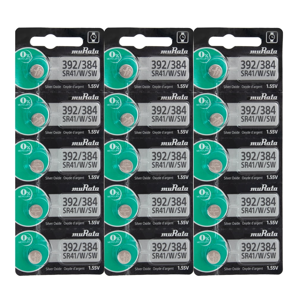 15 Pack Murata 392 384 Battery 1.5V Button Coin Cell Batteries