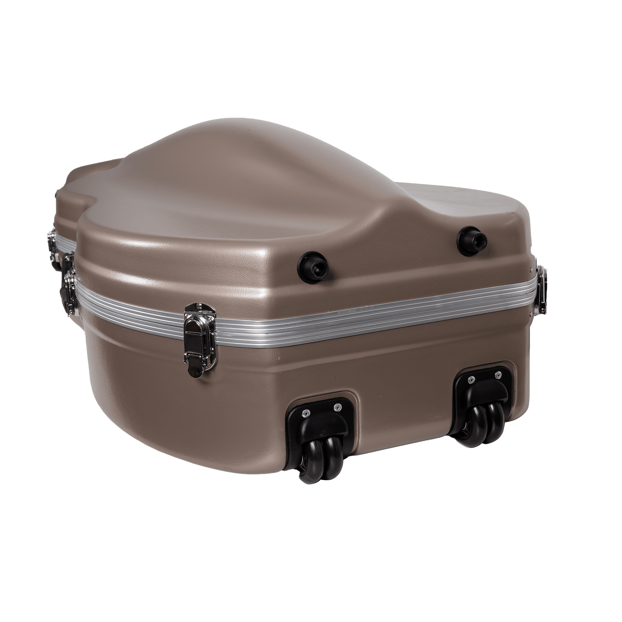 Crossrock 3/4 and 4/4 Size Cello Case | ABS Molded Hardshell with Wheels, Accessory Pocket, 2 Bow Holders, Security Lock, and Detachable Straps-Champagne