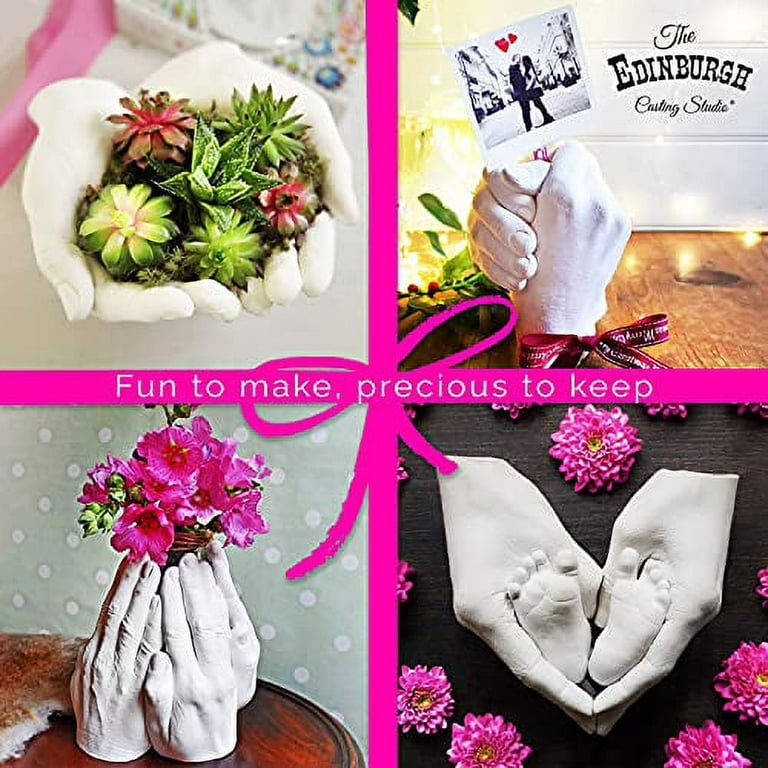 Pendle & Birdie Hand Casting Kit - A Complete Premium Craft Gift to Create  a Two-Hand Couples Sculpture Keepsake. Large Kit incl. an Elegant Stand,  Plaster & Colour Changing Alginate