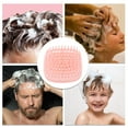 thumbnail image 6 of Unique Bargains 1 Pc Handle Grip Massage Hair Brush for Head Massage 3.15"x3.15"x2.36" Pink, 6 of 6