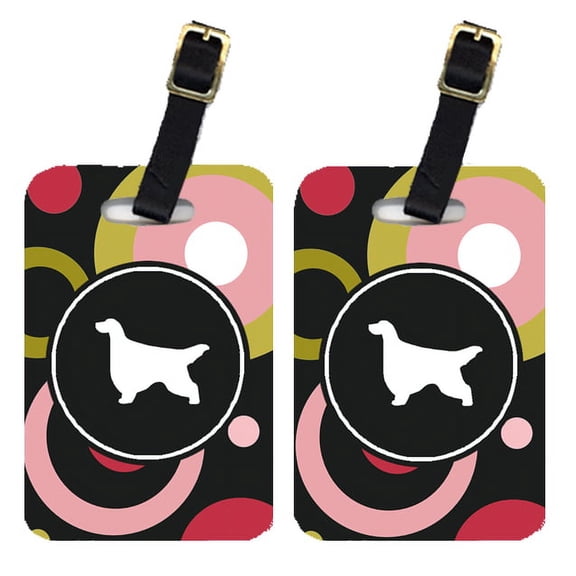 Pair of 2 Gordon Setter Luggage Tags