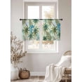 thumbnail image 2 of Tropical Plants Sheer Curtains 54 Inch Length 2 Panels Set, Summer Coastal Beach Coconut Tree Green Voile Window Treatment Rod Pocket Short Kitchen Curtains Drapes for Bedroom 52"x54"x2, 2 of 7