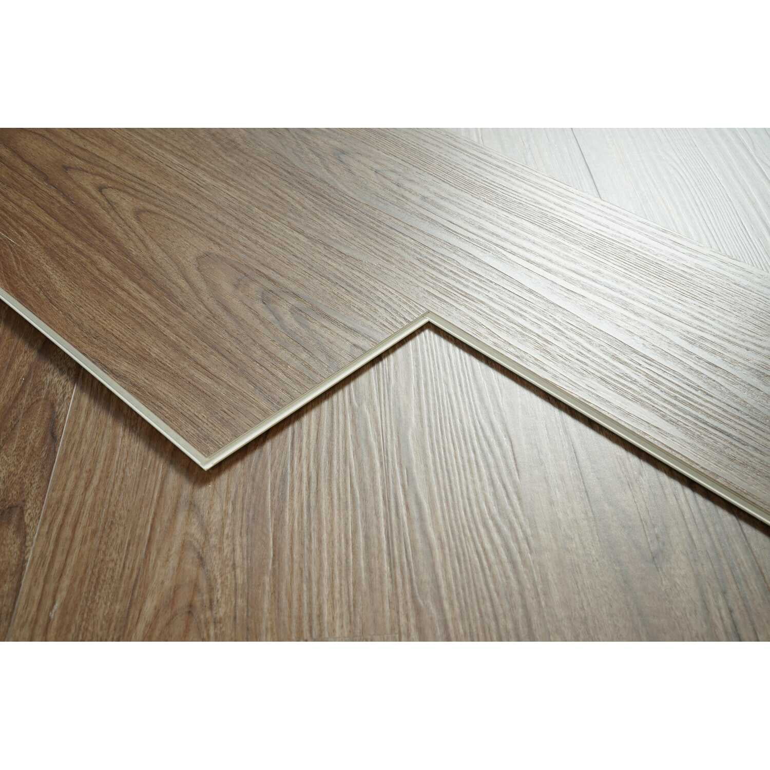 Elegant Kitchen and Bath Luxury Vinyl Flooring 7 x 48 x 5.5mm 12 mil in Walnut Oak