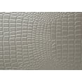 thumbnail image 4 of Queen Size metal platform bed frame with champagne crocodile skin finish, no box spring needed, gray for master bedroom, 4 of 5
