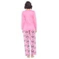 thumbnail image 3 of Casual Nights Women's Jersey Knit Long-Sleeve Top and Mircro Fleece Bottom Pajama Set, 3 of 4
