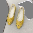 thumbnail image 4 of Purcolt Womens Faux Suede Buckle Flats Dressy Casual Pointed Toe Slip On Ballet Shoes Comfort Elegant Soft Sole Dress Shoes Dailywear for Business Work Office, 4 of 6