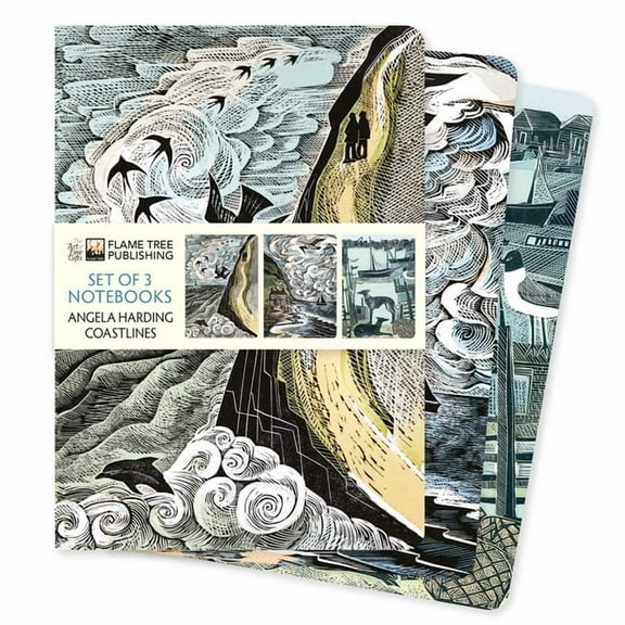 Standard Notebook Collection Angela Harding: Coastlines Set of 3 Standard Notebooks, (Hardcover)