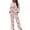 Pink - Butterfly Flower, variant on DISNIMO Mushroom Print Women Pajama Sets Long Sleeve Sleepwear with Long Pants 2 Piece Lounge Set with Pockets Button Down Nightwear Loungewear, XS