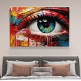 thumbnail image 4 of Colorful Eye Abstract Picture Of The Eye Painting Canvas Poster Bedroom Decor Sports Landscape Office Room Decor Gift,Frame-style,12x18inch(30x45cm), 4 of 8