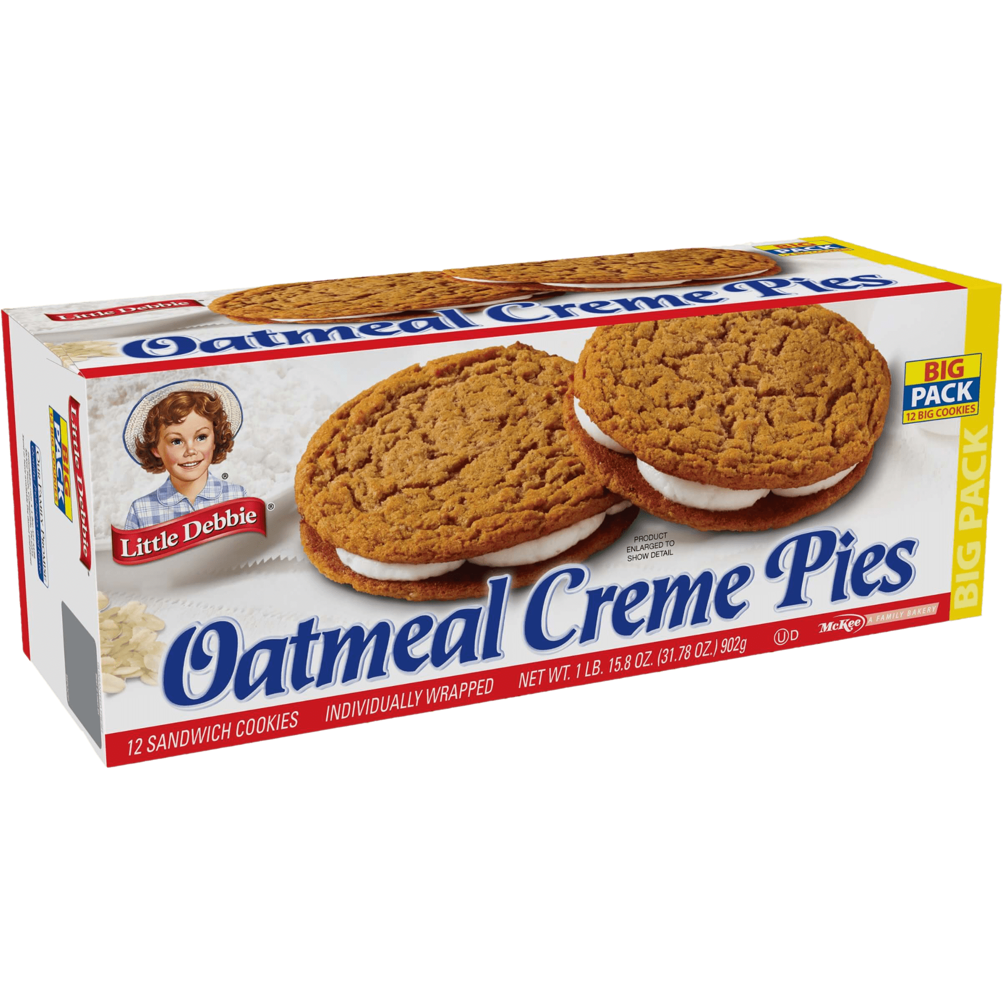 Little Debbie Big Pack Variety Bundle | One Big Pack Box Each of Oatmeal Crème Pies, Honey Buns, Swiss Rolls, Fudge Rounds, Cosmic Brownies and Nutty Buddy