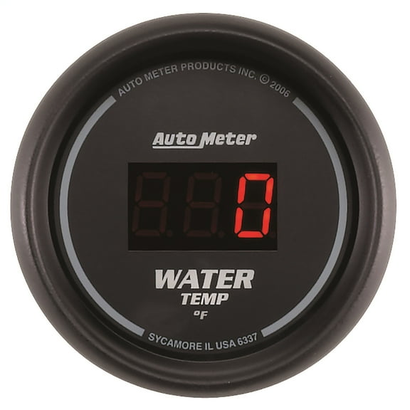 AUTO METER 6337 2-1/16IN WATER TEMP, 0- 340F, DIGITAL, BLACK