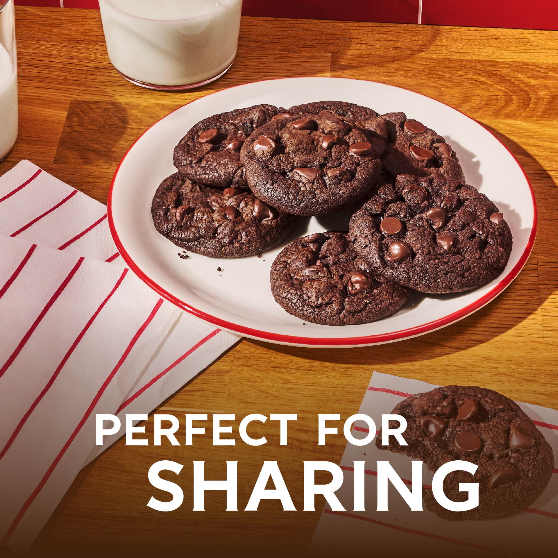GHIRARDELLI Premium Refrigerated Chocolate Chip Brownie Cookie Dough, 12 oz Package, 12 Cookies
