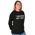 thumbnail image 3 of Unicorns Are Lame Said Nobody Ever Women Plus Size Long Sleeve Graphic Tee Brisco Brands 2X, 3 of 5