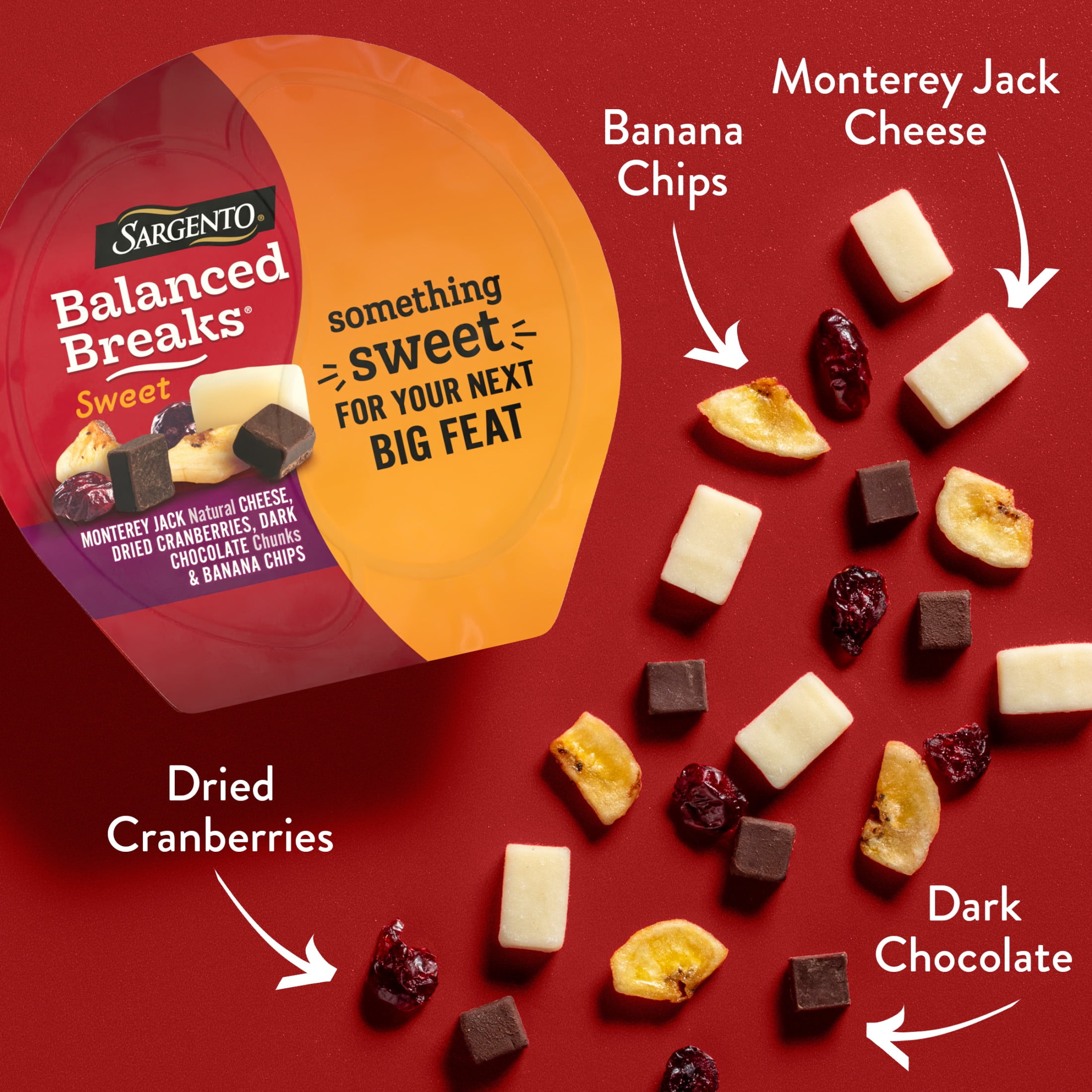 Sargento® Sweet Balanced Breaks® Monterey Jack Cheese, Dried Fruit, and Chocolate Chunks