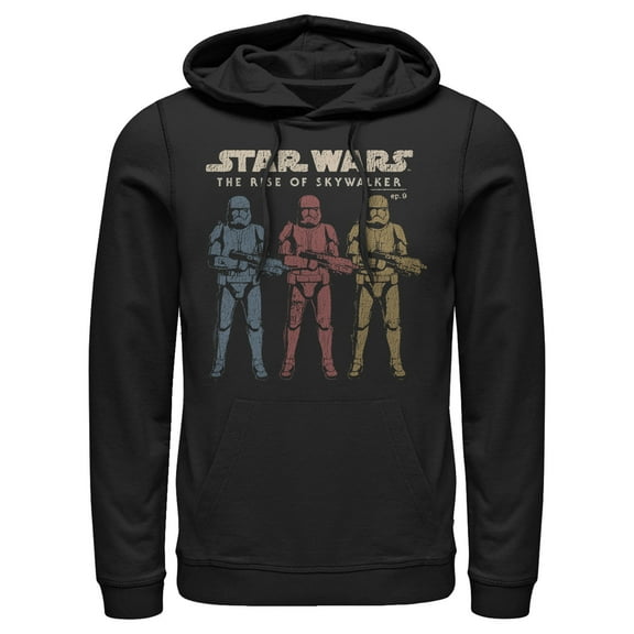 Men's Star Wars: The Rise of Skywalker Stormtrooper Reflection Pull Over Hoodie Black 2X Large